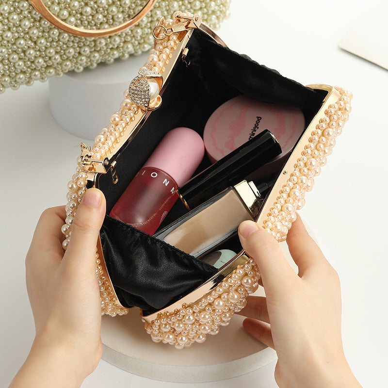 Pearl Handheld Dinner Shoulder Bag with Handle