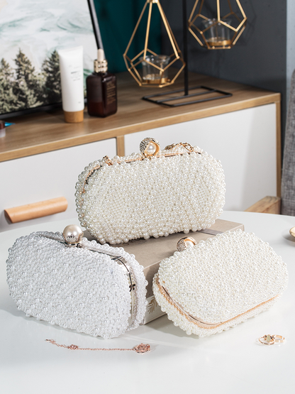Pearl Evening Clutch Bag for Dinner and Events