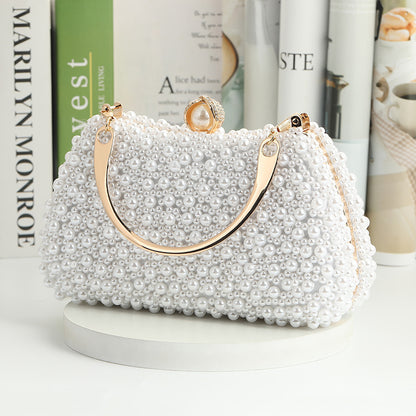 Pearl Handheld Dinner Shoulder Bag with Handle