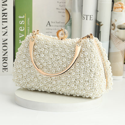 Pearl Handheld Dinner Shoulder Bag with Handle