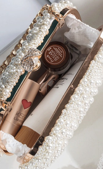 Pearl Evening Clutch Bag for Dinner and Events